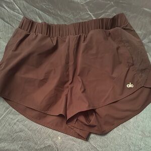 ALO Yoga Black Athletic Shorts Moisture-Wicking Elastic Waistband